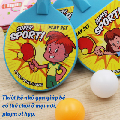 Bộ Vợt Bóng Bàn Mini Cho Bé – Super Sport Năng Động Set Đồ Chơi Bóng Bàn Mini Nhiều Màu – Bé Chơi Mê Say Bộ Vợt Bóng Bàn Trẻ Em – Kích Thích Vận Động & Tư Duy