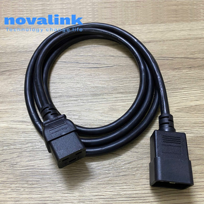 Dây nguồn C19 C20 cao cấp Novalink NV-56003A - 15A-220/250V. Lõi đồng 3Gx2.08mm - Hàng chính hãng