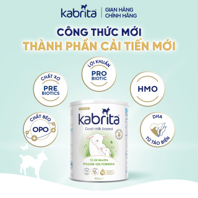 Combo 3 lon Sữa dê Kabrita số 2 cho trẻ từ 12- 24 tháng - Lon 800g