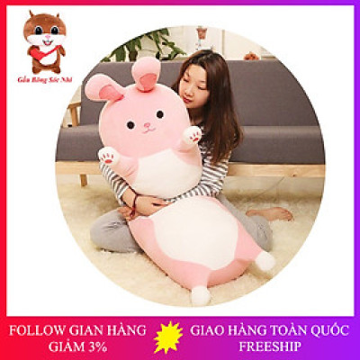 Gấu bông gối ôm cho bé hình khủng long thỏ đáng yêu