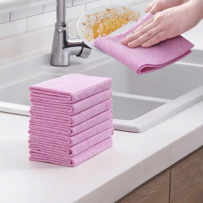 Bộ 3 Khăn Lau Xơ Dừa Thấm Hút Nhanh, Dùng Cho Bếp và Nhà Tắm - HÀNG CHÍNH HÃNG MINIIN