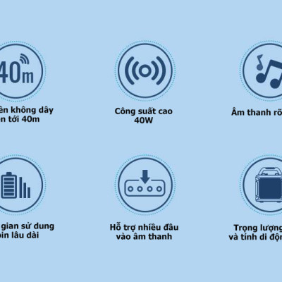 Takstar WDA-500 - Loa Di Động Không Dây UHF, Công Suất 40W, Thời Lượng Pin 20 Giờ Cho Biểu Diễn Ngoài Trời, Quảng Cáo, Giảng Dạy - Hàng chính hãng