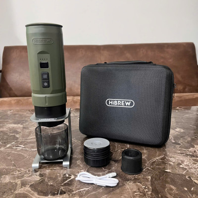 Máy pha cà phê cầm tay chuyên nghiệp Espresso 3 trong 1, dùng pin có thể pha cả nóng và lạnh HiBREW H4C - Hàng Chính Hãng