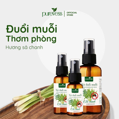 Tinh dầu xịt đuổi muỗi sả chanh Purevess
