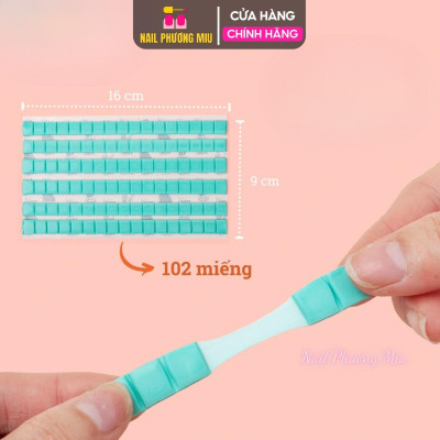 Keo Đa Năng Dán Đế Móng Mẫu 102 Miếng Keo Mini Màu Xanh, Đất Sét Dính Có Thể Tái Sử Dụng Làm Nail Cố Định Siêu Bền Phương Miu keo dán móng giả