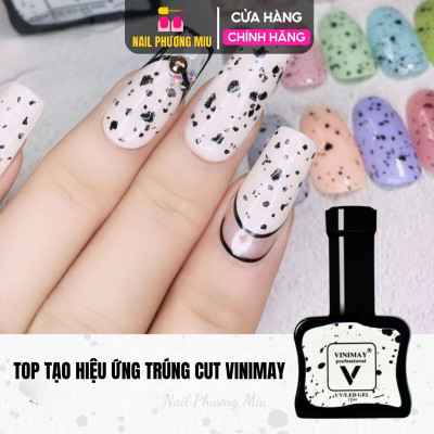 Top Trứng Cut Vinimay Chai Lẻ 15ml Hàng Cao Cấp Tạo Hiệu Ứng Chấm Loang Đen Nhanh Khô Chuyên Dùng Cho Thợ Nail - Nail Phương Miu Làm Nail
