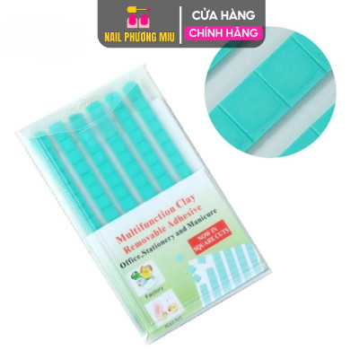 Keo Đa Năng Dán Đế Móng Mẫu 102 Miếng Keo Mini Màu Xanh, Đất Sét Dính Có Thể Tái Sử Dụng Làm Nail Cố Định Siêu Bền Phương Miu keo dán móng giả