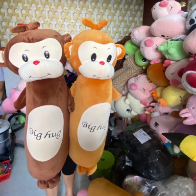 Thú nhồi bông hình con khỉ dễ thương - Size từ 55cm đến 85cm - Quà tặng gấu bông con thỏ dễ thương.