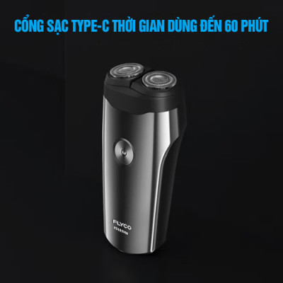 Máy Cạo Râu Flyco 2 Lưỡi Kép FS181VN Thân Máy Kháng Nước - Hàng Chính Hãng
