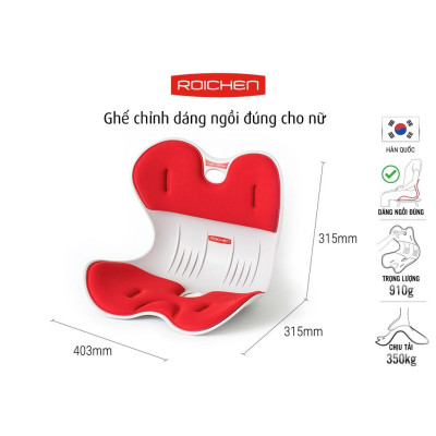Ghế chỉnh dáng ngồi đúng - Roichen Hàn Quốc (Made in Korea). Combo cho gia đình.