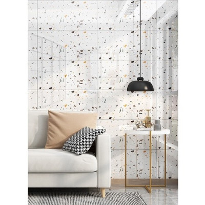 Bộ 15 Tấm Xốp Dán Tường 3D PVC Đá Xám Bóng 60x30cm Keo Sẵn Dày 2,5mm Cao Cấp, Sang Trọng