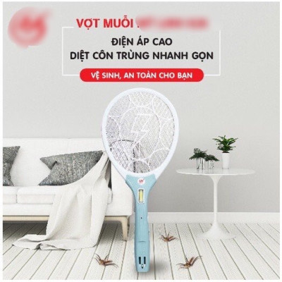 Vợt diệt muỗi cao cấp , tay cầm chống trượt , chống giật , 3 lớp lưới , hiệu suất cao , tiết kiệm điện , an toàn và tiện lợi