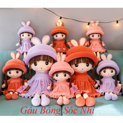 Gấu bông Búp Bê Váy Nhung Tim Hàng Cao Cấp Quà Tặng Dễ Thương Cho Bé
