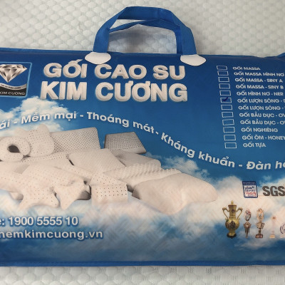 Gối Cao Su Kim Cương Siny A KCGD4464 (44 x 64 cm) - Trắng