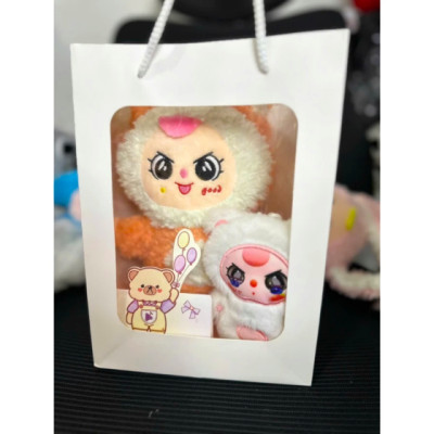 Set hộp quà tặng gấu bông Baby Three đáng yêu - 25cm - Móc khoá baby three 13cm