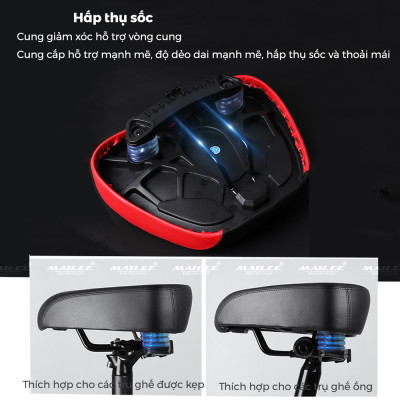 Yên xe đạp Không mũi trước công thái học PU-667, mềm rộng dày, chống sốc 26x21x6 cm Da PU phù hợp xe đạp/ xe đạp điện/ xe mtb - Mai Lee