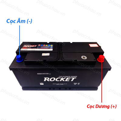Bình Ắc Quy 12V-110Ah, Ắc Quy ROCKET SMF 61042