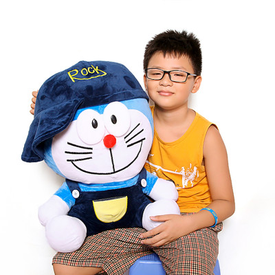 Gấu bông Doraemon rock mũ cực ngầu