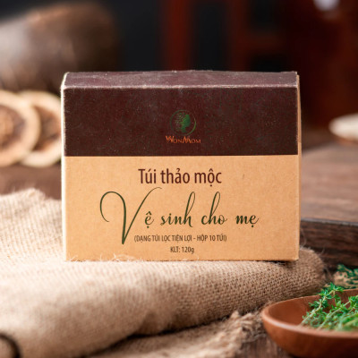 Thảo mộc vệ sinh cho mẹ Wonmom, xông vùng kín thơm tho, se khít Wonmom ( 10 Túi/Hộp )