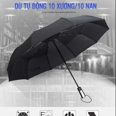 Ô dù mở gập tự động 10 nan 10 xương cao cấp che mưa che nắng loại 2 người đường kính che 104cm
