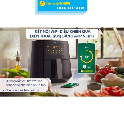 Nồi chiên không dầu Philips HD9280/90 6.2 lít - Hàng Chính Hãng