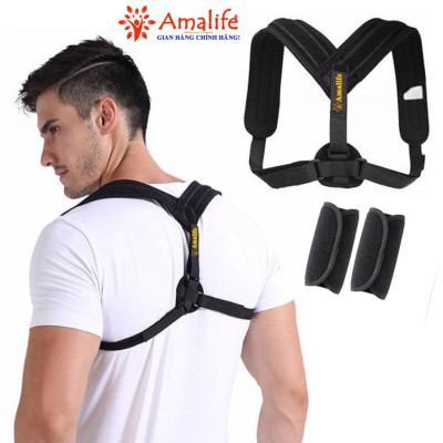 Đai Chống Gù Lưng Chính Hãng Amalife Tặng Kèm 2 Miếng Đệm Lót Điều Chỉnh Phần Lưng - Ama01 