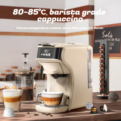 Máy pha cà phê 6 trong 1, Espresso, Viên Nén Nespresso, Nescafe Dolcegusto, Kcup, Túi ESE POD và Trà thương hiệu Mỹ HiBREW H1B - Hàng Chính Hãng