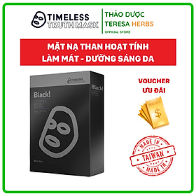 [Hộp 5 miếng] Mặt nạ Than hoạt tính Giảm bóng nhờn và Làm mát da Timeless Truth Mask Cooling Refresh