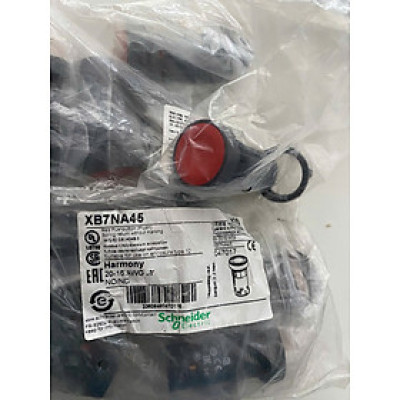 Nút nhấn nhả Schneider XB7NA45, 22mm, màu đỏ, 1NO +1NC