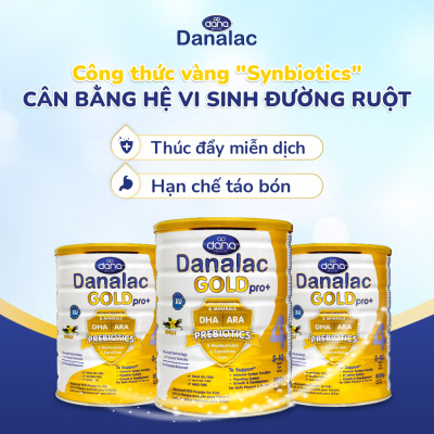 Sữa Danalac Gold Pro+Số 3 Cho Bé 1-3 Tuổi Hộp 800g Nhập Khẩu Thụy Sỹ