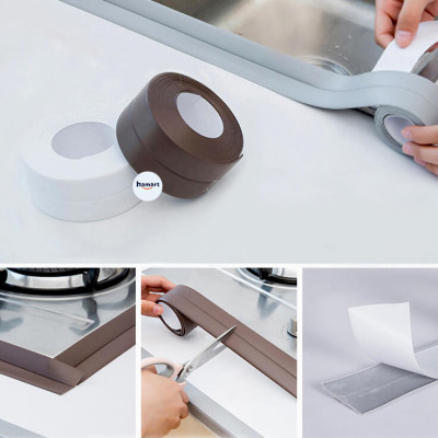Băng Keo PVC Dán Viền Bếp Chống Dầu Mỡ Bản 3.8cm Băng Dính Dán Mép Tường Chống Ẩm Mốc