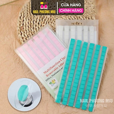 Đất Sét Dính Đa Năng Dán Đế Móng Mẫu 102 Miếng Keo Mini Màu Xanh, Có Thể Tái Sử Dụng Làm Nail Cố Định Siêu Bền Nữ Women