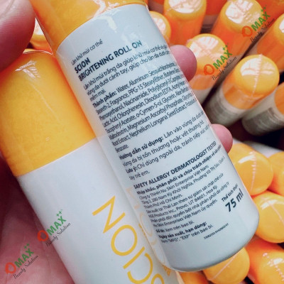Lăn Khử Mùi SCION Brightening Roll-on 75ml Nhập USA - Ngăn Mùi Hôi Nách - Không Làm Ố Áo - Làm Sáng Da Dưới Cánh Tay