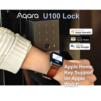 Khóa cửa thông minh Aqara U100, Tích hợp vân tay, hỗ trợ HomeKey, Homekit