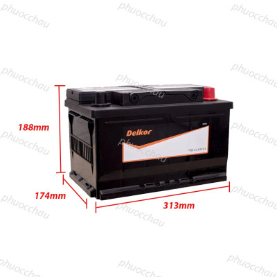 Ắc Quy Delkor DIN 59043 (12V - 90Ah)