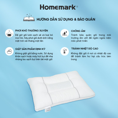 Ruột Gối Kiều Mạch Homemark Cao Cấp - Hỗ Trợ Giấc Ngủ Sâu, Êm Ái, Tự Nhiên, Thoáng Khí - Kích Thước 50x70cm