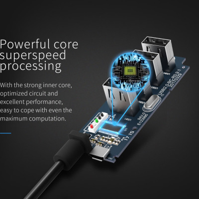 Hub USB 3.0 Orico 4 Cổng W5P-U3 - Hàng Chính Hãng