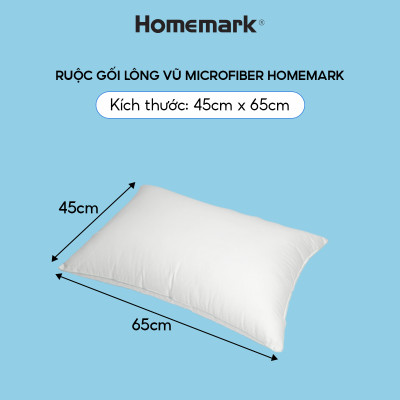 Ruột Gối Microfiber Lông Vũ Nhân Tạo Homemark - Siêu Mềm, Chống Xẹp, Thoáng Khí, Kháng Khuẩn