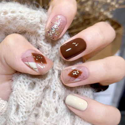 Sơn Gel CR Màu Nâu Socola Cafe Sữa, Đỏ Thuần, Đỏ Mận, Thạch Đỏ Rượu Vang, Trắng Gạo, Mắt Mèo Nâu Cao Cấp Chai Lẻ 15ml Làm Nail Nữ Women