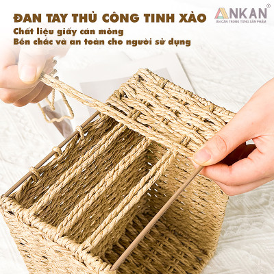 Giỏ Cói Vintage Có Quai – Đựng Đồ, Đi Picnic, Decor Nhà Cửa