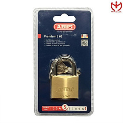 Ổ khóa ABUS 65/40 thân đồng rộng 40mm 3 chìa răng - MSOFT