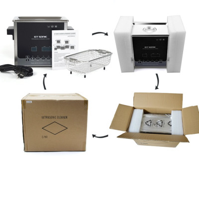 Bể rửa siêu âm GTsonic D3-3 lít, công nghệ sóng siêu âm hiện đại, làm sạch nhanh vết bẩn và cặn bám, tích hợp chức năng đuổi khí và gia nhiệt, phù hợp vệ sinh trang sức, mắt kính, đồng hồ, linh kiện điện tử – Hàng chính hãng