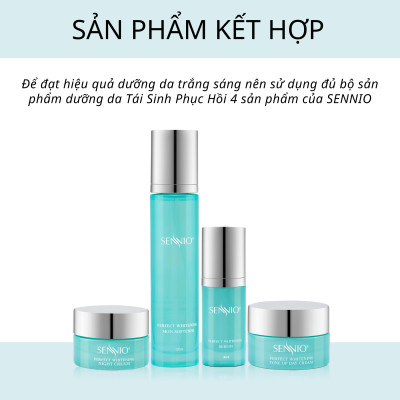 Serum trắng da Sennio Perfect Whitening Serum dưỡng ẩm da mặt tái tạo và phục hồi da 30ml SNO 828