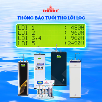Máy Lọc Nước ROBOT Spring Pro 410GH-UR Vi Mạch LCD Cảm Ứng Đa Năng Nước Nóng Khóa An Toàn - Hàng Chính Hãng