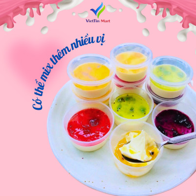 Set Bánh Panna Cotta Vị Dâu, Đào, Socola VietTin Mart