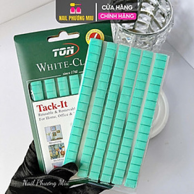 Keo Đa Năng Dán Đế Móng Mẫu 102 Miếng Keo Mini Màu Xanh, Đất Sét Dính Có Thể Tái Sử Dụng Làm Nail Cố Định Siêu Bền Phương Miu keo dán móng giả