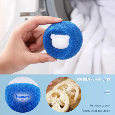 SET 2 Bóng Giặt Quần Áo Hút Lông PET Thú Cưng Banh Chống Nhăn Đồ PU Dính Tóc Hiệu Quả