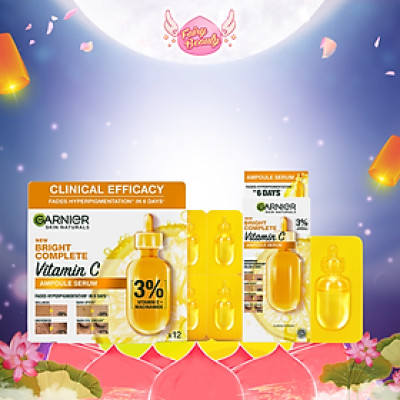 [GARNIER] Tinh Chất Vitamin C Cô Đặc Giúp Sáng Da & Mờ Thâm Hiệu Quả Bright Complete Ampoule Serum 1.5ml/12x1.5ml