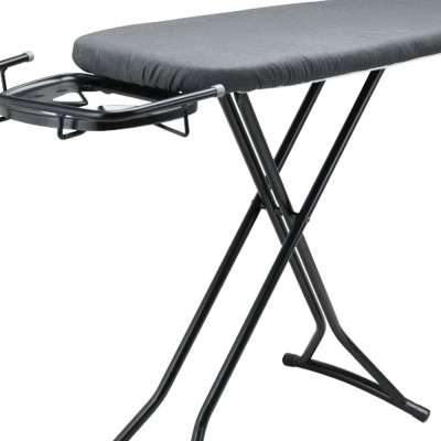 Bàn Để Ủi, Cầu Là Quần Áo ERNEST Dạng Đứng Gấp Gọn, Vỏ Cách Nhiệt, Tích Hợp Vị Trí Ủi Tay Áo,7 Cấp Độ Nâng, Màu Đen Sang Trọng Kích Thước 129x35,5x82 CM  | Index Living Mall | Nhập Khẩu Thái Lan - Phân Phối Độc Quyền Tại Việt Nam