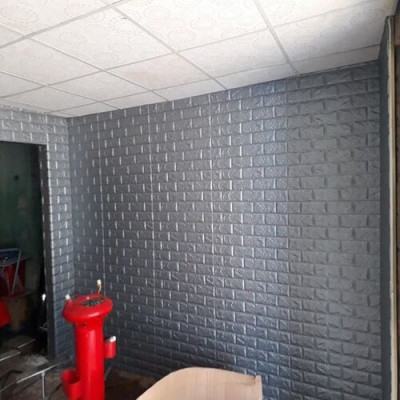 Bộ 10 Tấm Xốp Dán Tường 3D Giả Gạch Xám 70cmx77cm
